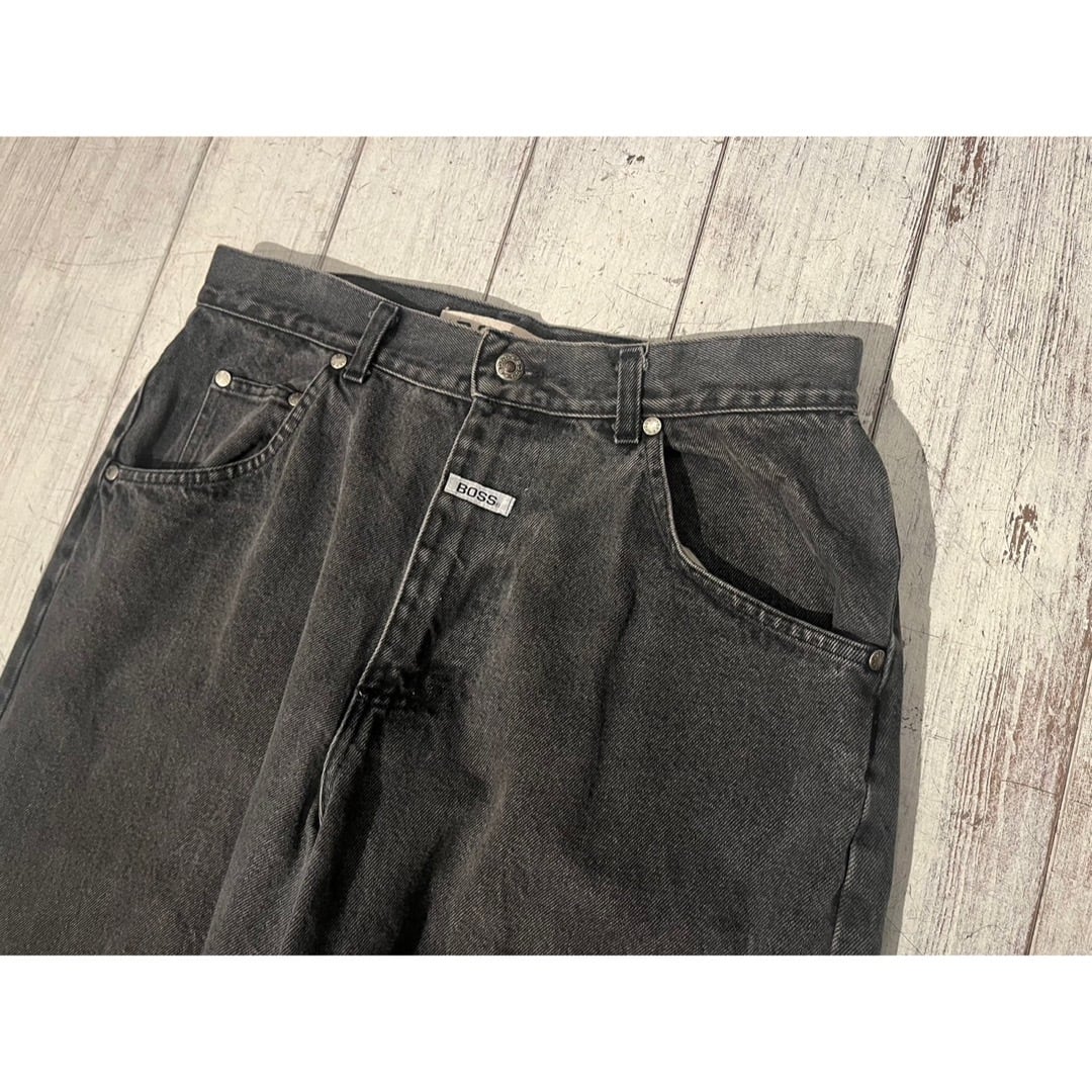 BOSS- 90's black baggy denim pants | ROOT online