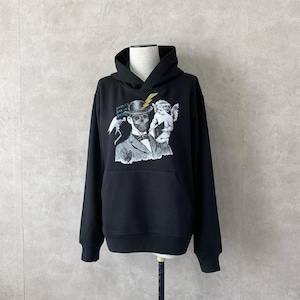 過去の善行は己を守る×即興刺繍 / Hoodie【hellbent lab.】