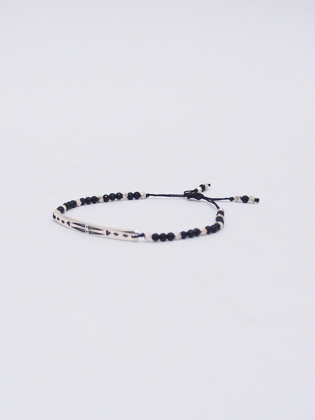 EGO TRIPPING (エゴトリッピング) KAREN BEADS BRACELET カレンビーズブレスレット / フロストオニキス 696006-05