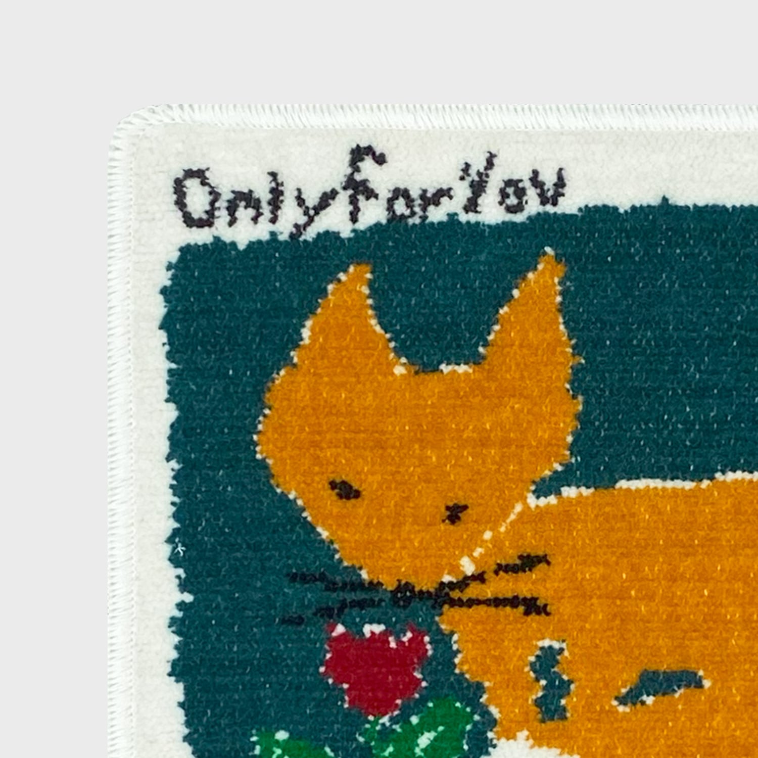 JIN KITAMURA】北村人 CHENILLE HANDKERCHIEF きつねシェニール織