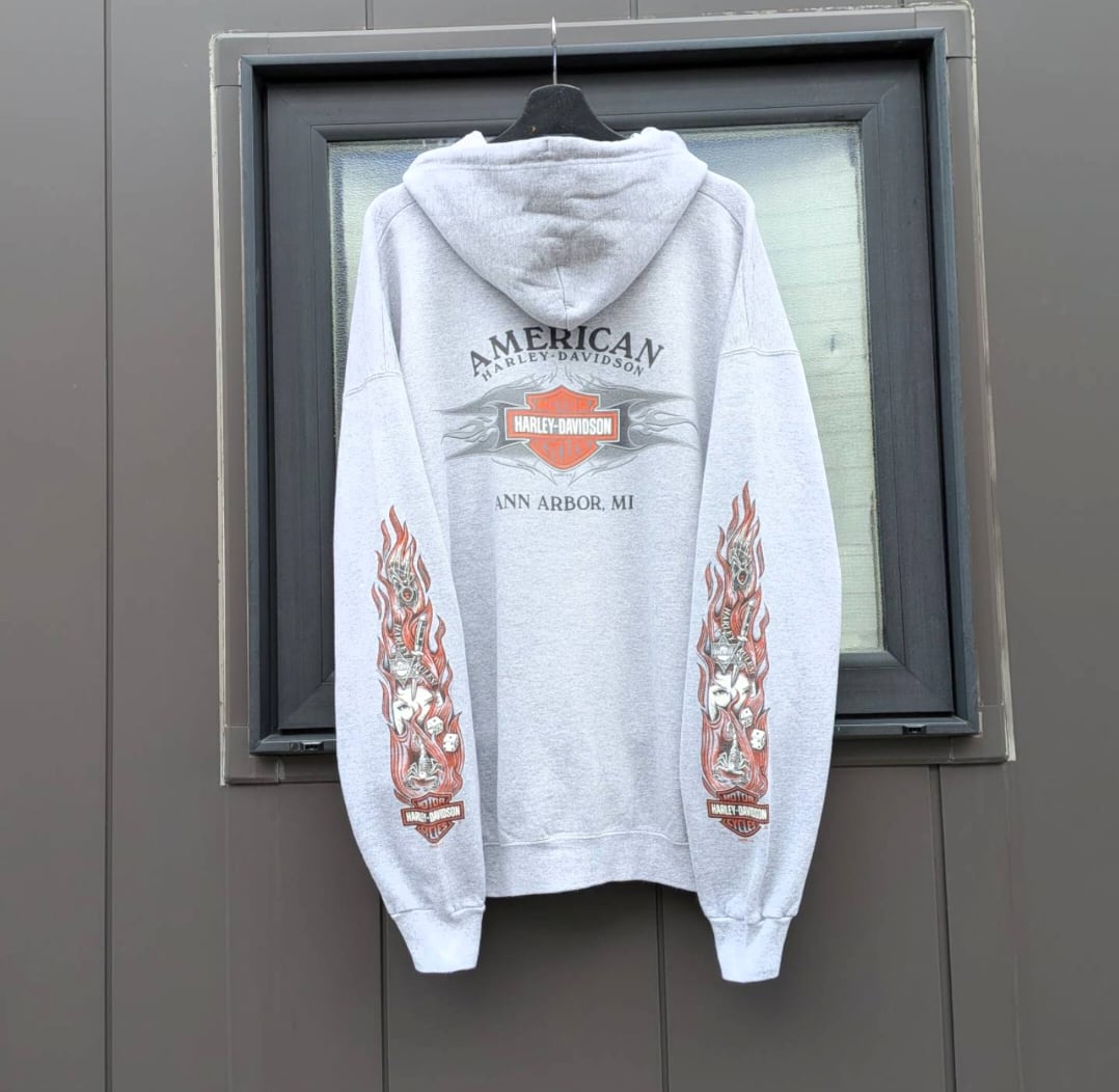 harley davidson zip sweat foody 小岩店