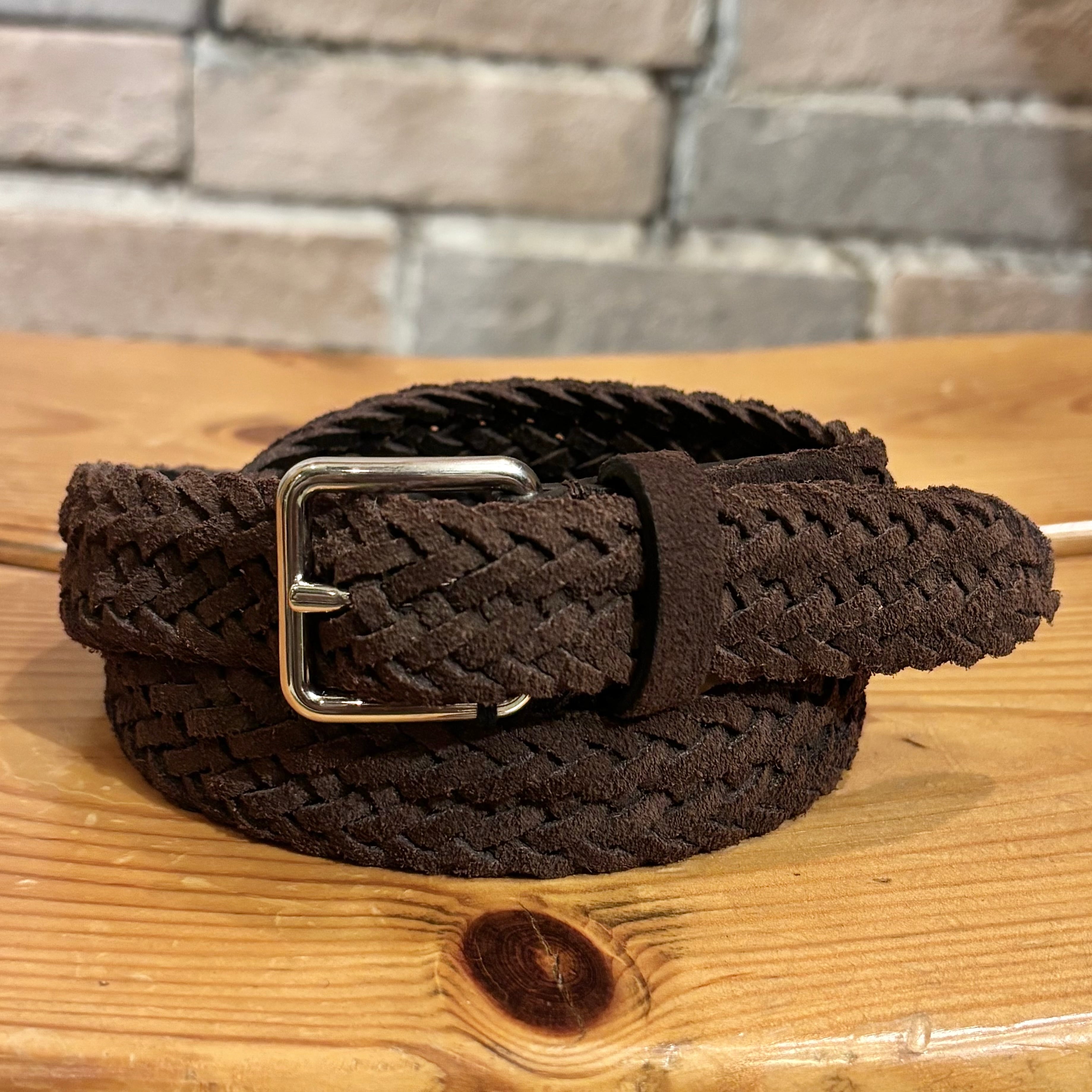【美品】アンダーソンズ ラバーメッシュベルト M ブラック イタリア製 Anderson's 未使用品 サイズ85 ラバーメッシュベルト ブルー