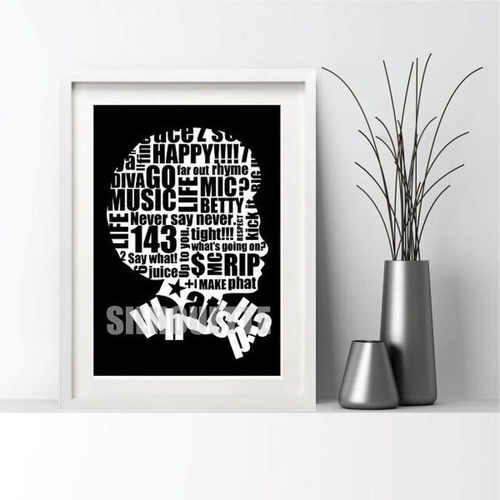 SILHOUETTE Art poster#Whtat's up？Afro(A3) 