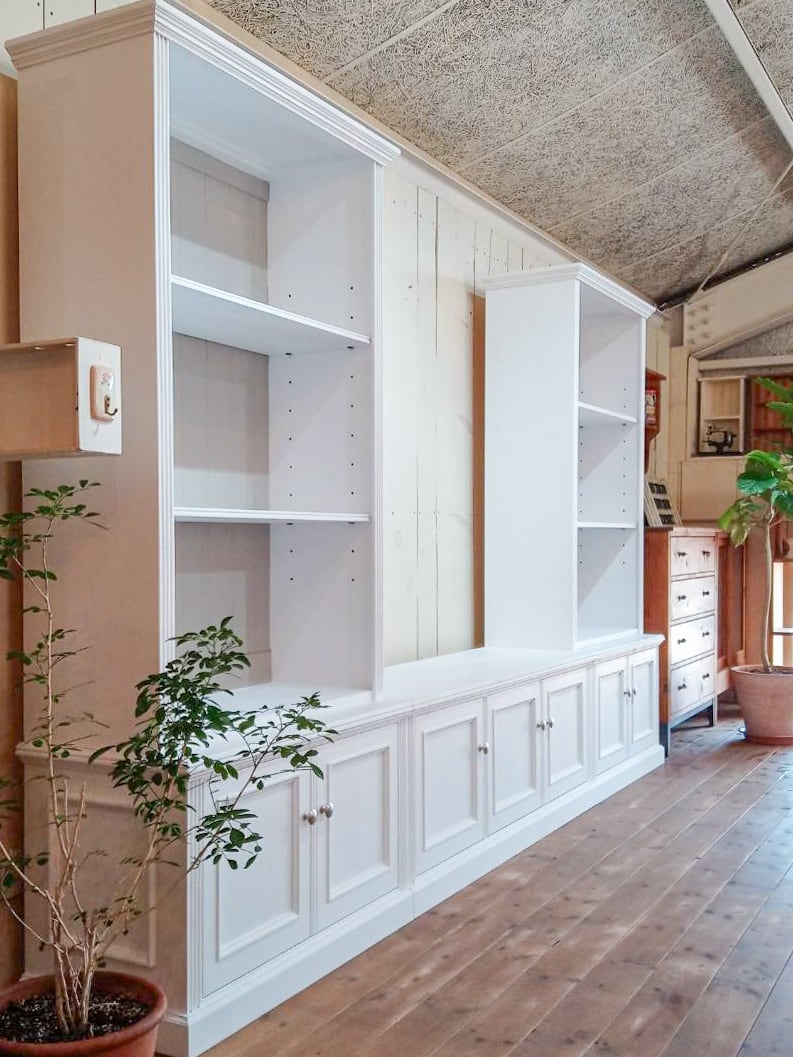 オーダーメイド壁面収納家具ローボード&オープンシェルフ (海外インテリア・マンションリフォーム)W2940