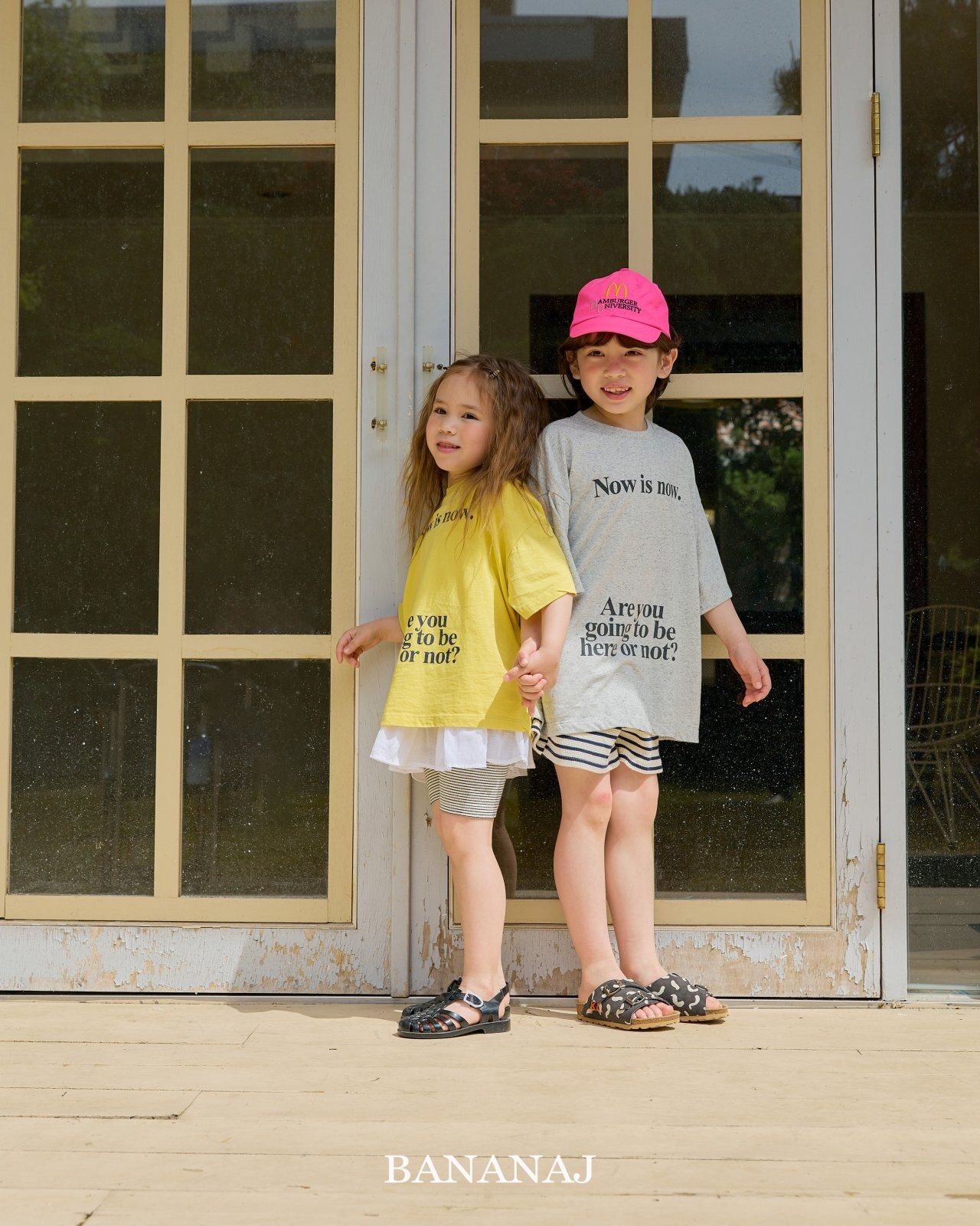 【BANANA J】Now is now Tシャツ メランジ  90~130cm 240416 - 5