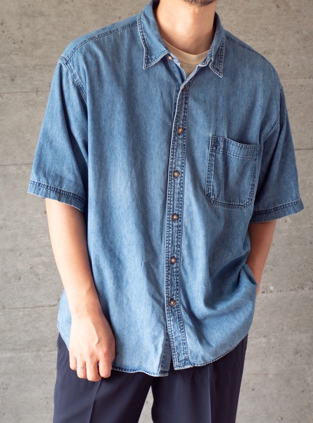 "Wrangler" used Denim short-sleeve shirt