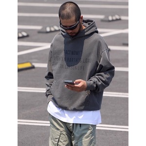 Printed message hoodie 1125