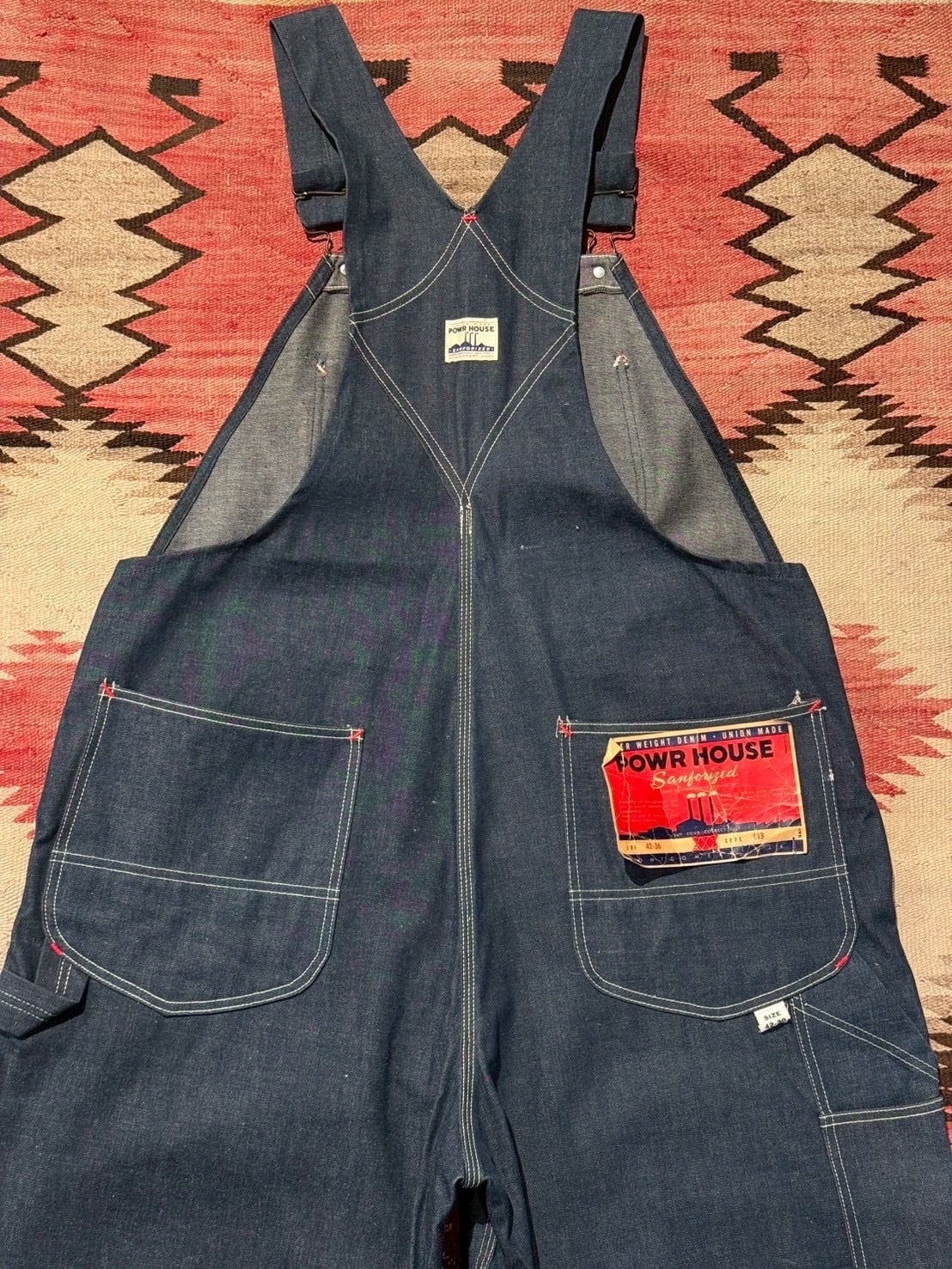 DEADSTOCK ~50's POWR HOUSE DENIM OVERALLS | vintage clothing twoface