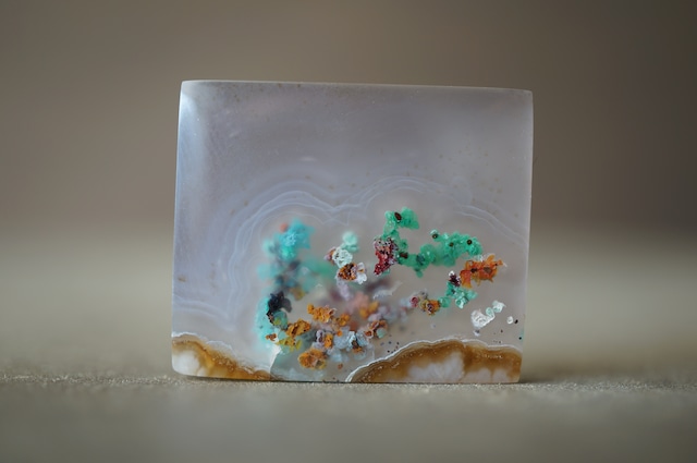 コンフェッティ・クリソコラ Chalcedony / Chrysocolla / Native Copper 2036