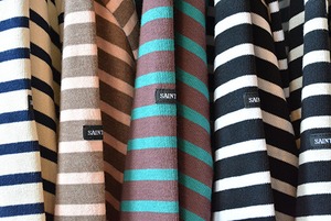 SAINT JAMES(セントジェームス)ボーダーシャツ(OUESSANT)NOI/ECR