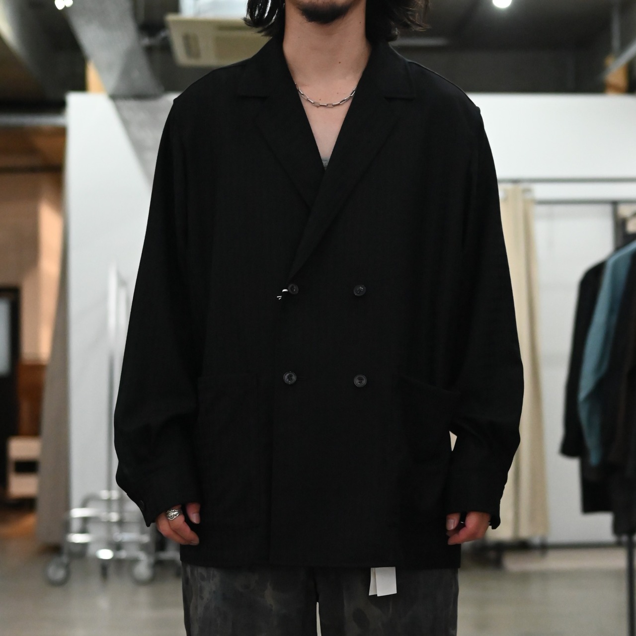 山内 / アラシャンカシミアシャドウチェック・ダブルシャツジャケット