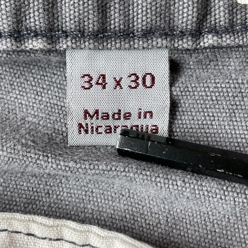 20s ニカラグア製 グレー ダブルニー Carhartt 34×30 詳細写真9