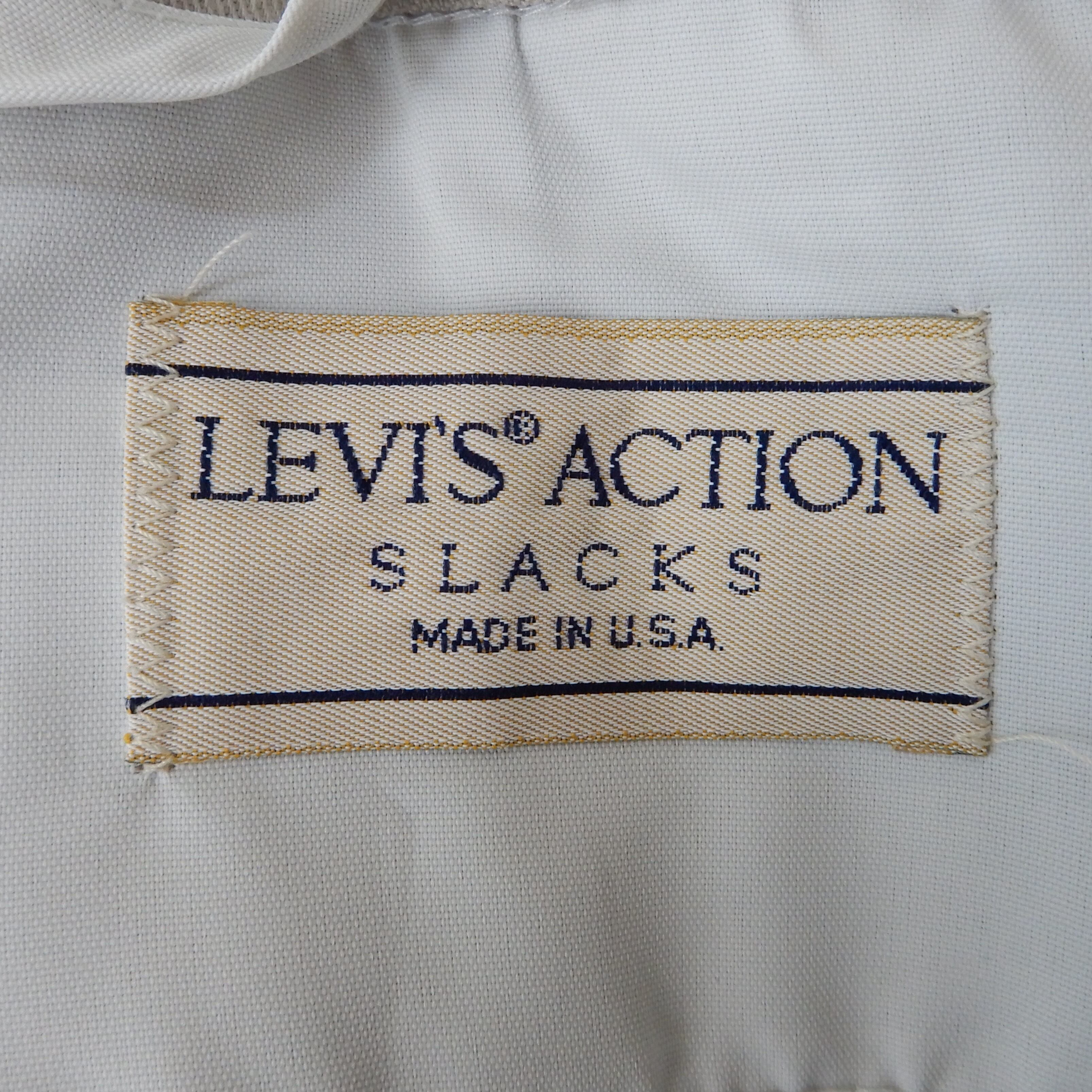 Levi's ACTION SLACKS Beige 1980s USA