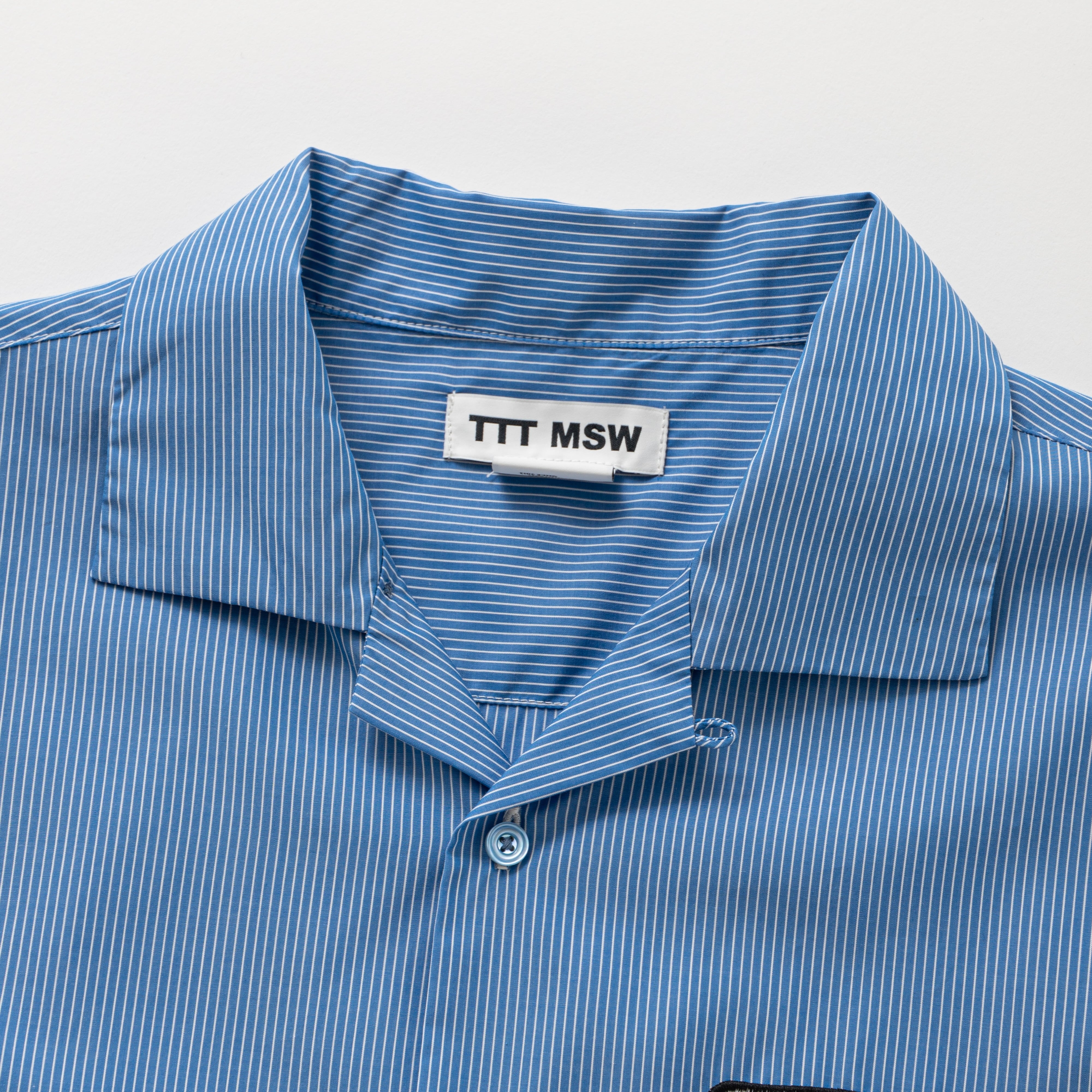 I love my dog half sleeve shirt（BLUE STRIPE） | TTTMSW