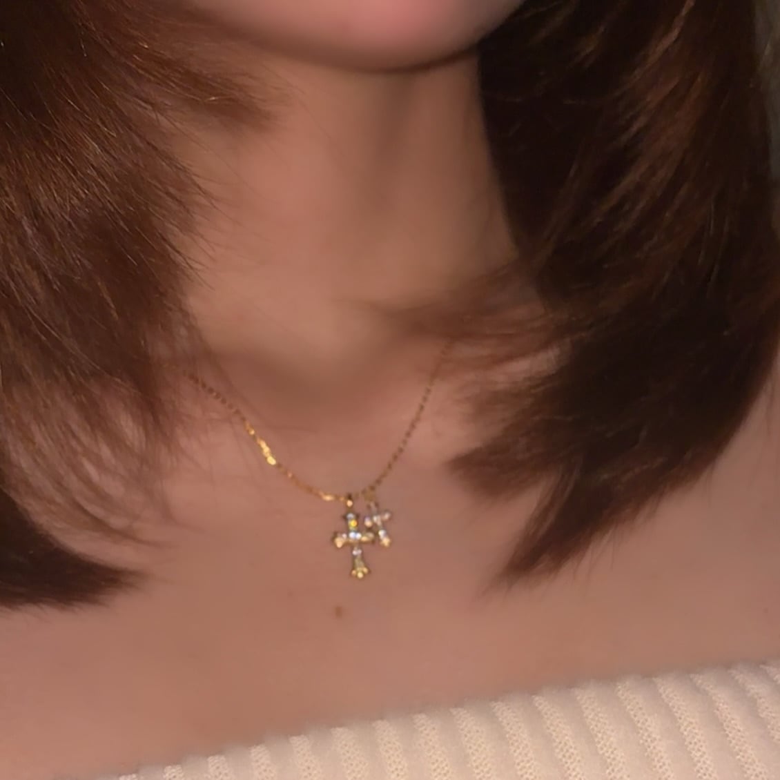 double cross necklace | milcy（ミルシー） 大人フェミニン