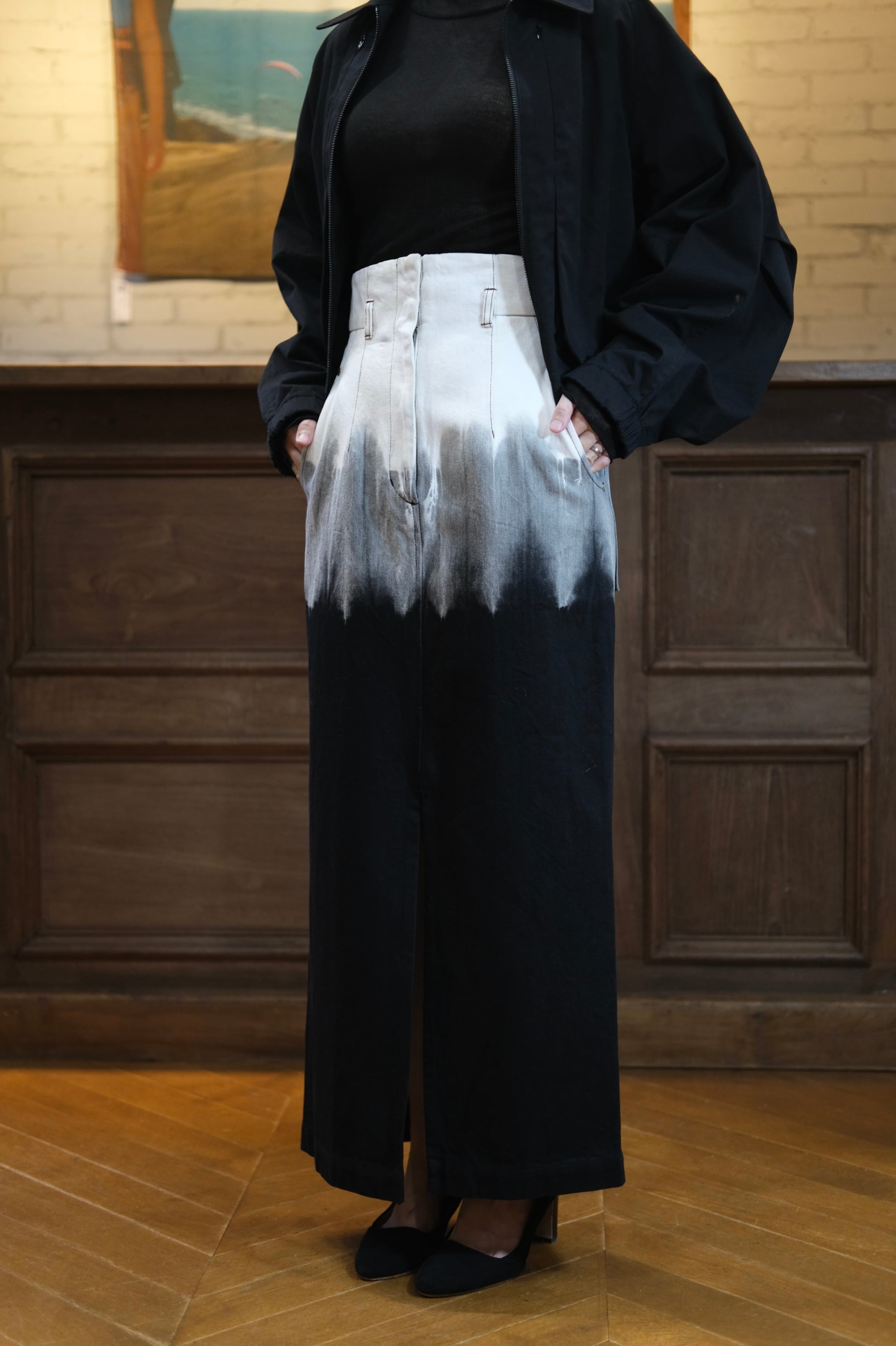 Mame Kurogouchi Gradient Dye Flare Jeans Mame Kurogouchi】Gradient