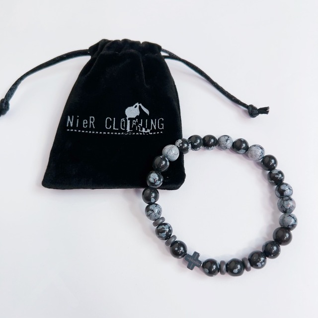 NieR BLACK×GRAY STONE BRACELET【ミニポーチ付き】