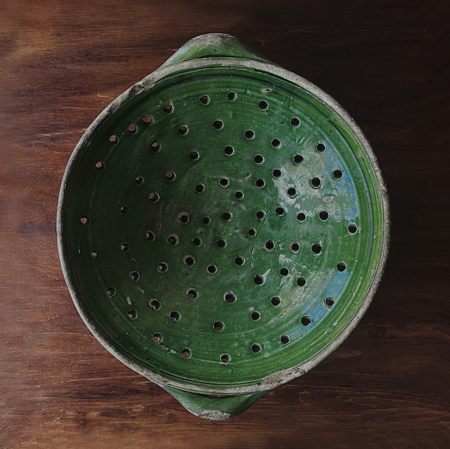 France 緑の水切り皿