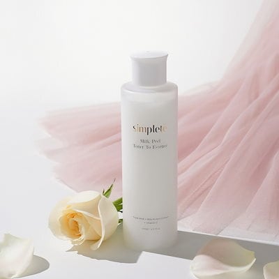 正規品 Simplete シンプレ スキンケア 4セット 化粧水 乳液 韓国 正規品】Simplete シンプレ ミルクピール トナー トゥエッセンス 韓国