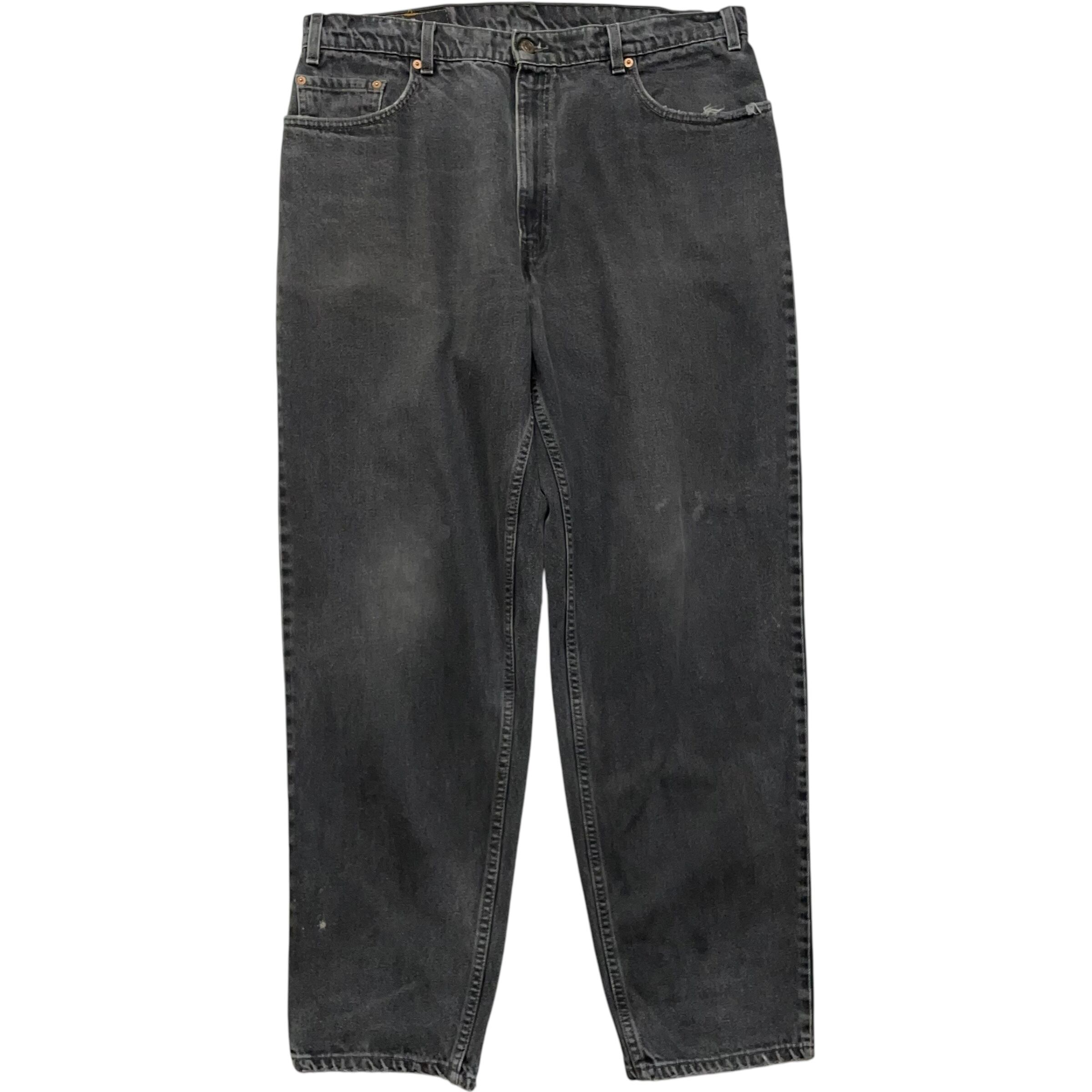 《実寸W39 L31》Levi's リーバイス 560 ブラックデニム 裾破れ USA製 90年代 vintage no.5618