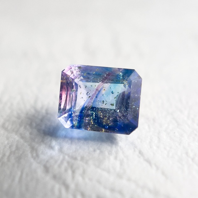 オクタゴンカット　10×8mm　#233【硝子の宝石】箔入り・蓄光