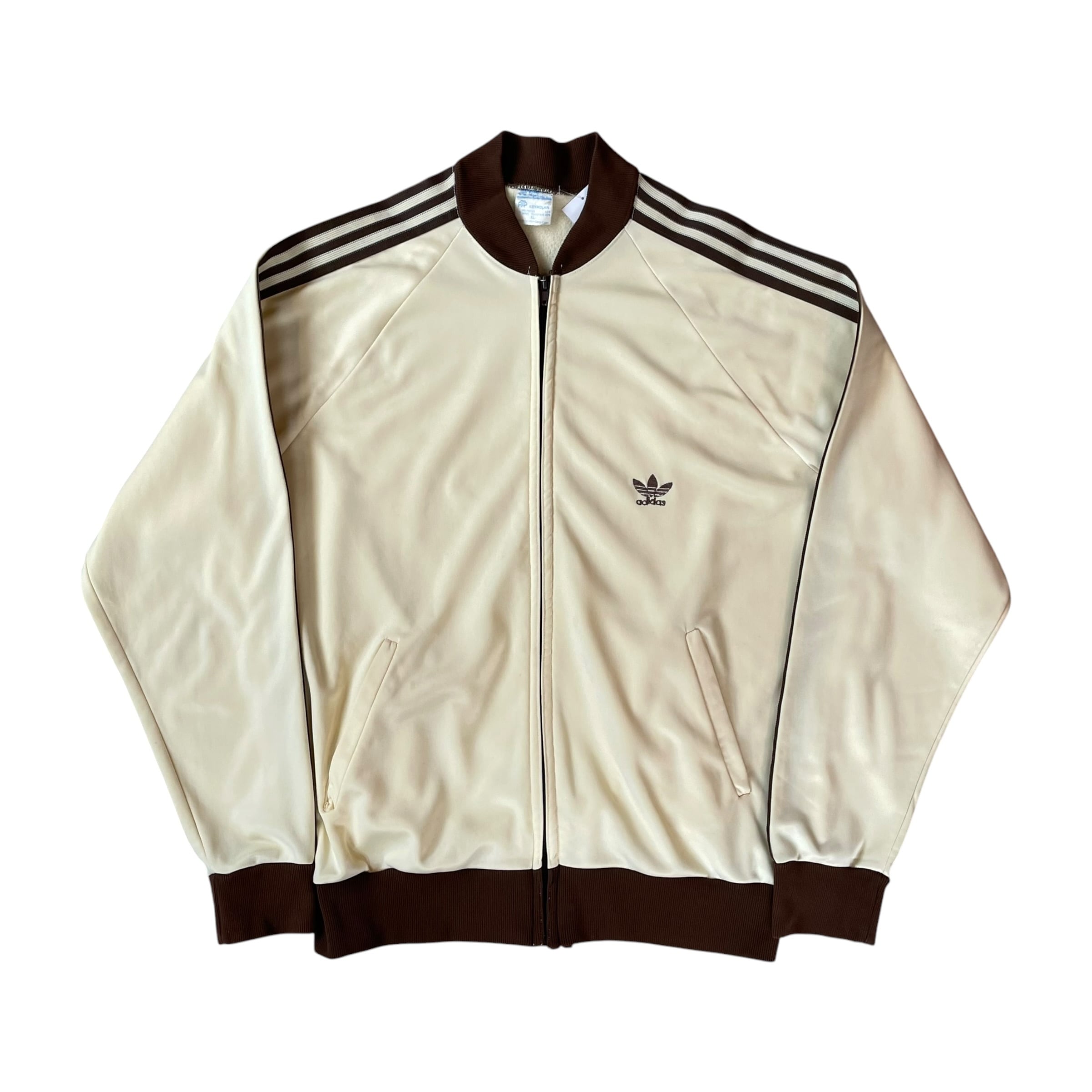 Early1980s adidas "ATP" Jerjey Track Jacket "Cream×Brown"