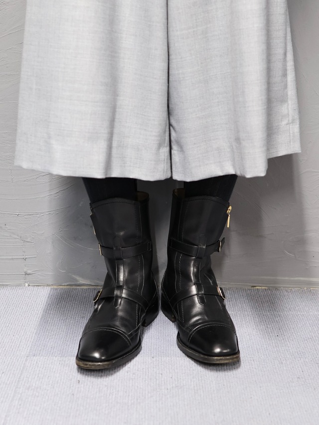 【bally】belted long boots