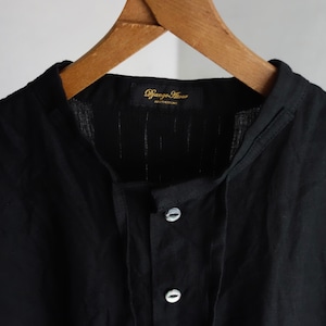 frenchvictorians bergamolinen spindle shirt / antique-black