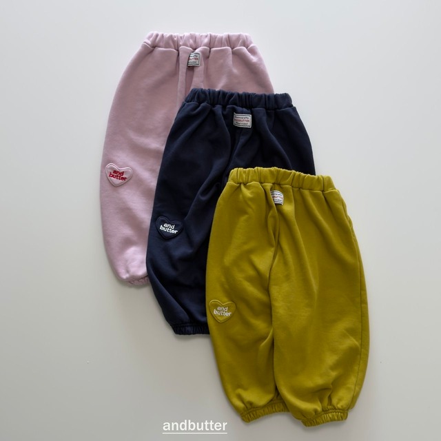 送料無料【予約】ANDBUTTER /Jr Mini Heart Jogger Pants