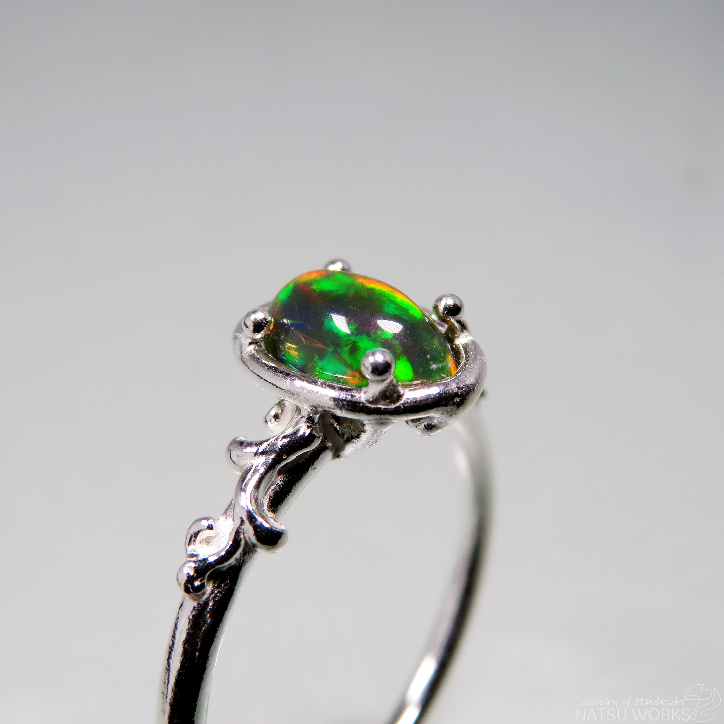 ブラックオパール リング / Ethiopian Black Opal Ring 3 ブラックオパール リング / Ethiopian Black Opal Ring 3