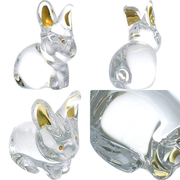 New BACCARAT バカラ ミニマルズ フクロウ ラビット 置物 オブジェ 2点