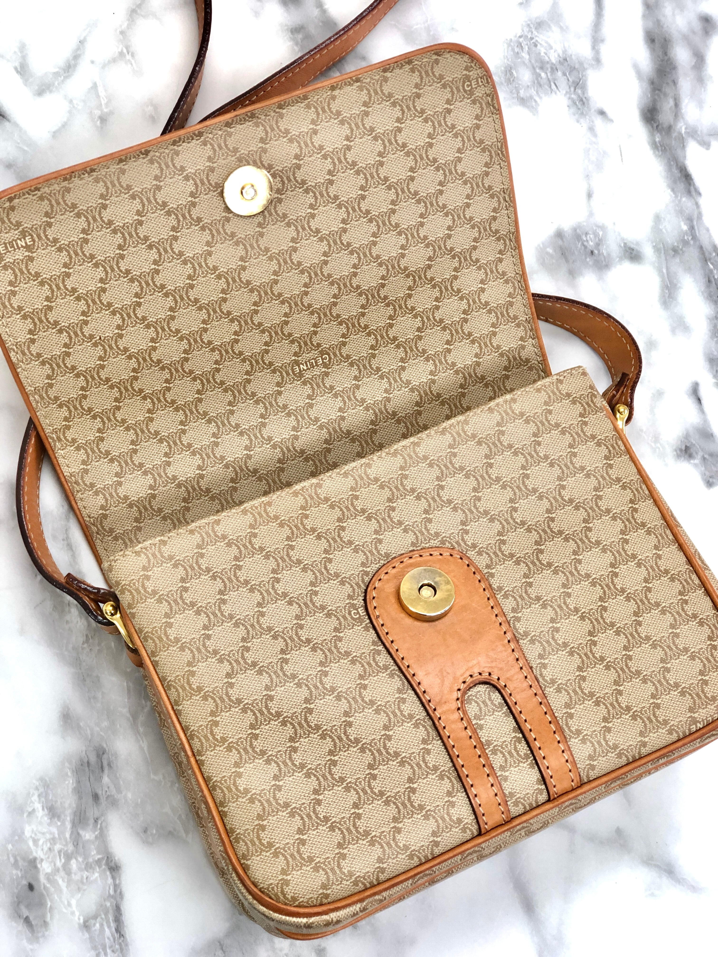 CELINE セリーヌ マカダム ブラゾン型押し フロントライン ショルダー