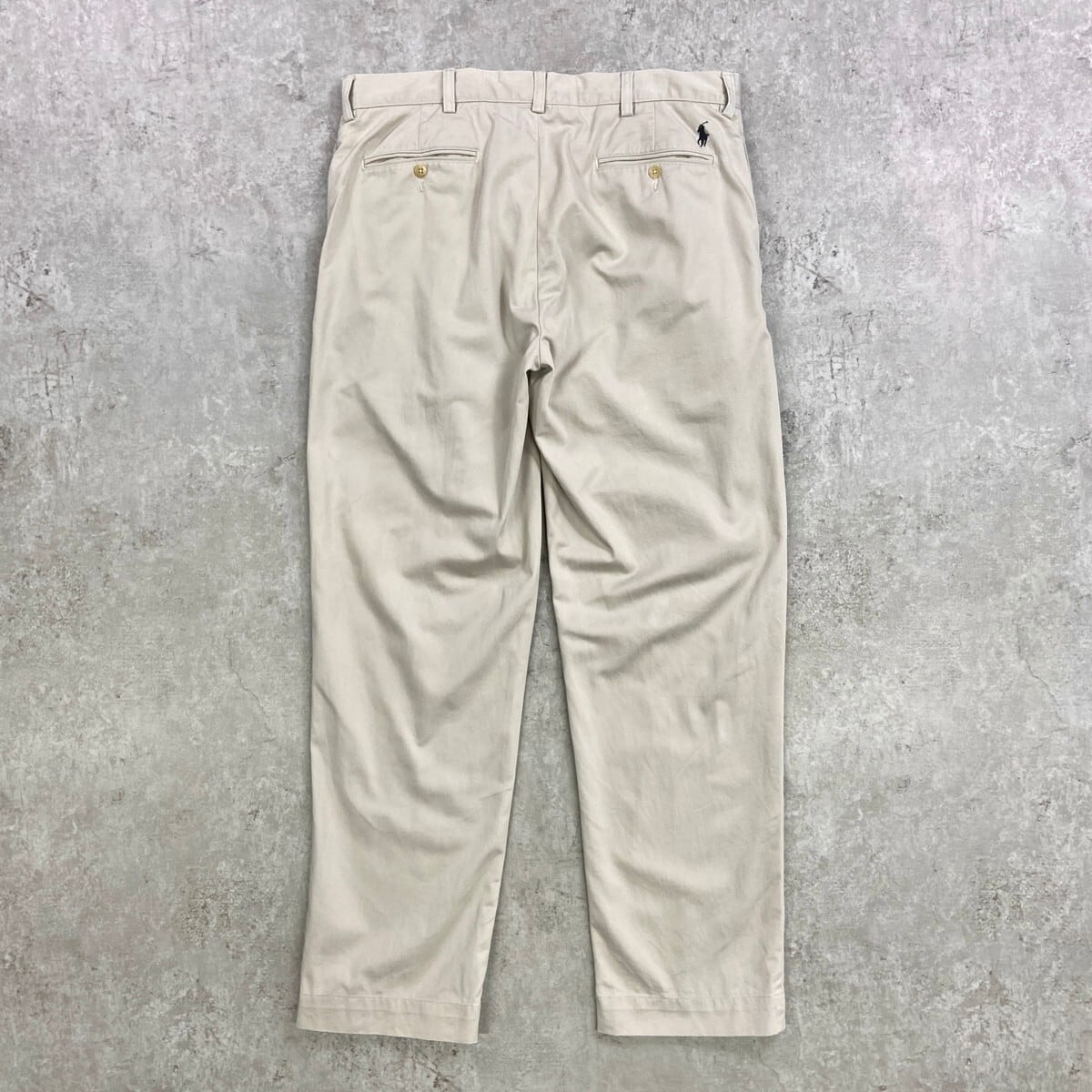 USA製90s極太 ポロバイラルフローレン チノパン ポロチノ薄紫 W32L30 90年代 Polo by Ralph Lauren ポロバイラルフローレン 2タック ワイド