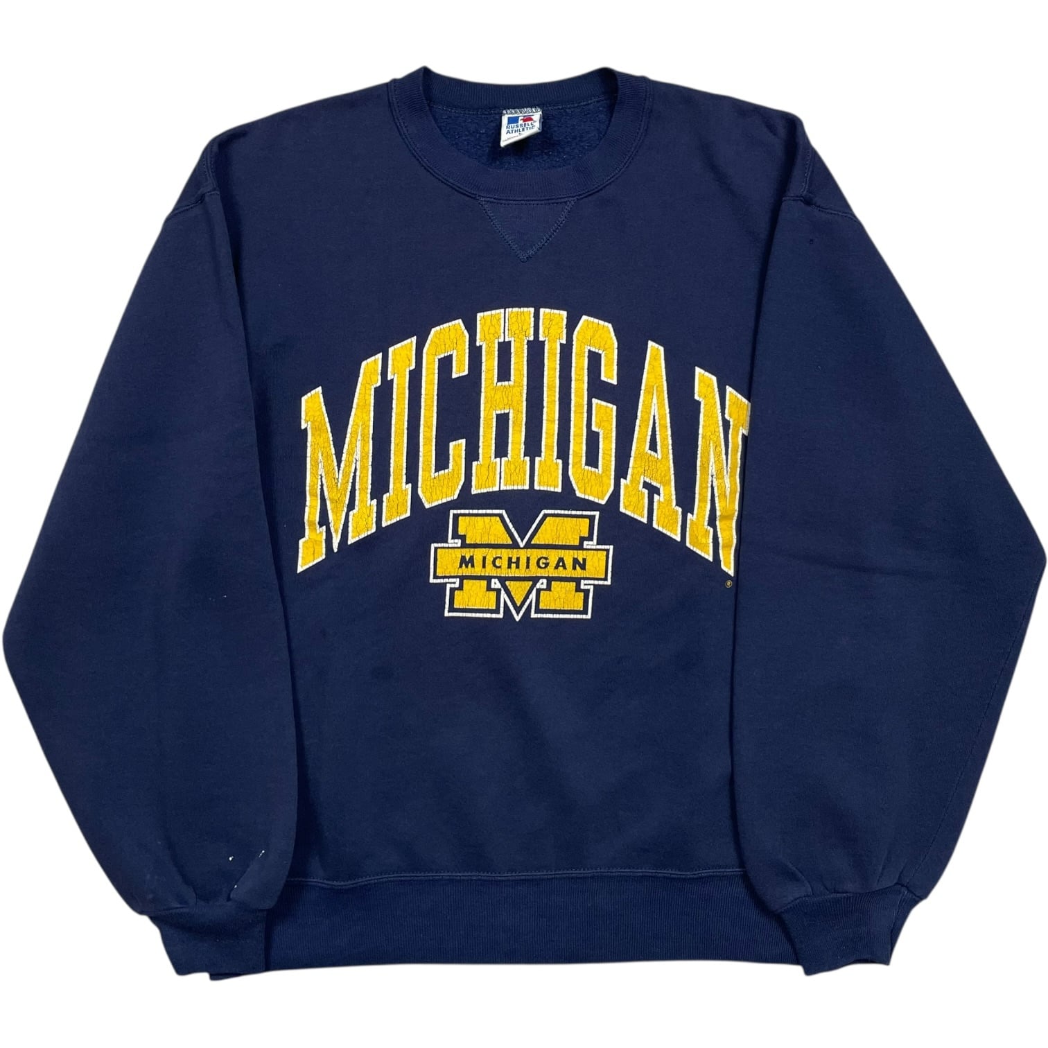 《L》russell athletic ラッセルアスレチック スウェット フロントプリント ネイビー no.9877