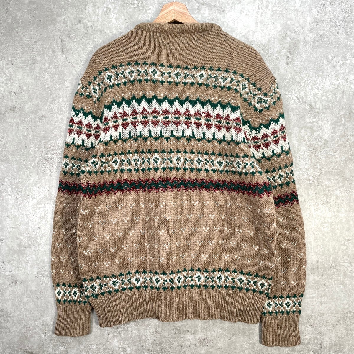 90年代 ORVIS オービス ウールニットセーター フェアアイル柄 メンズL