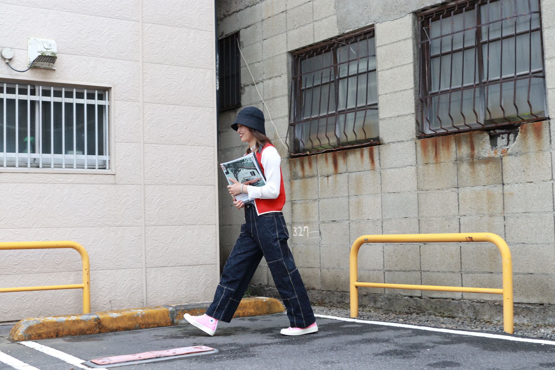 osakentaro スティッチデニムパンツ osakentaro zigzag stitch denim