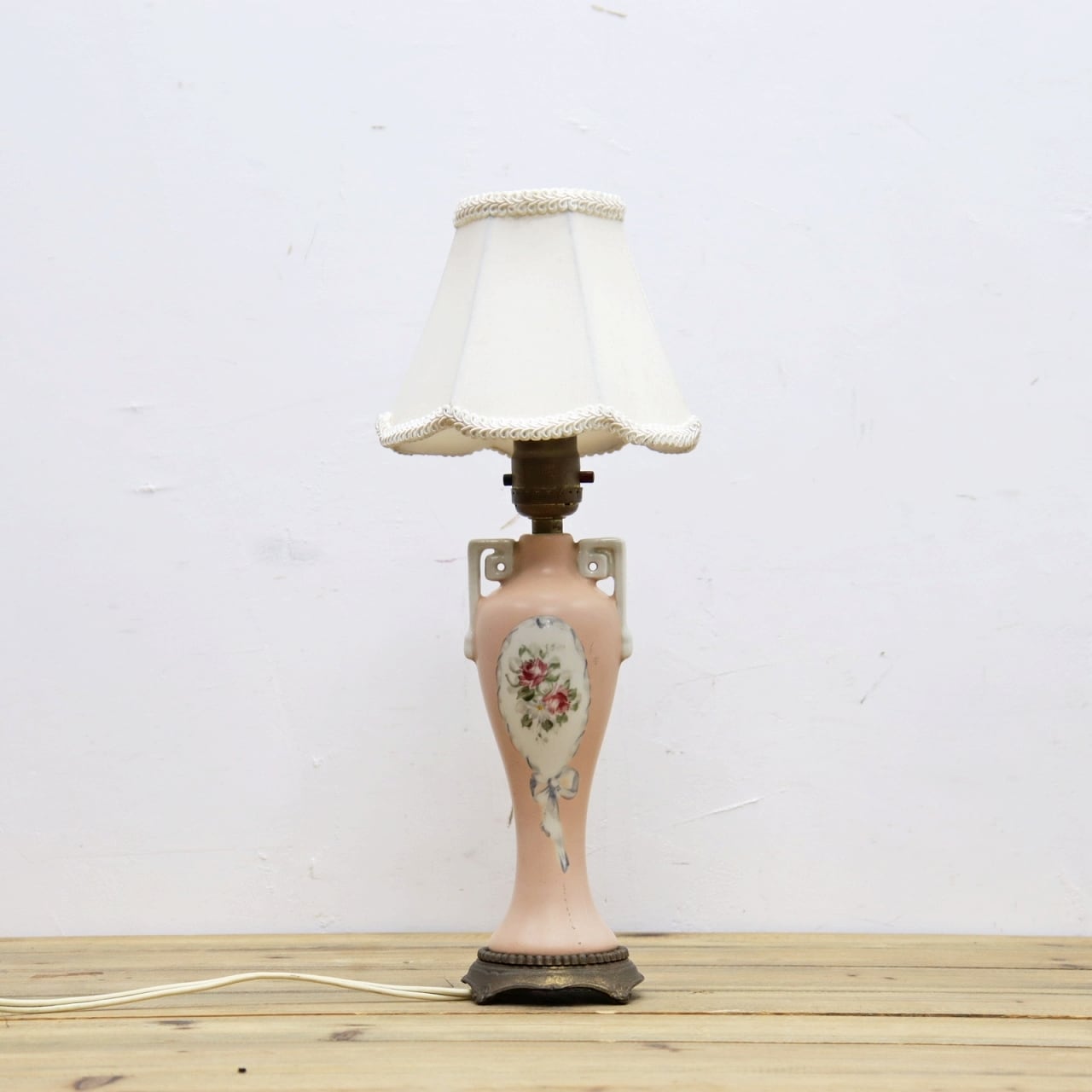 U.S. ヴィンテージ スタンドライト ランプ 照明 卓上 ピンク アンティーク