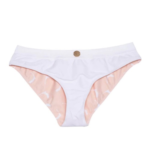 JITP Reversible Bikini Bottom - White + Cat