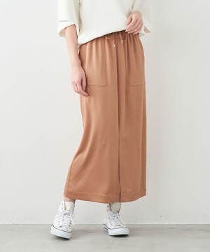 【MICA&DEAL マイカアンドディール】FRONT SLIT SATIN SKIRT フロントスリットサテンスカート 0123102041 (2COLORS)