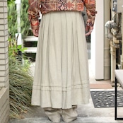 tyrolean linen skirt ivory