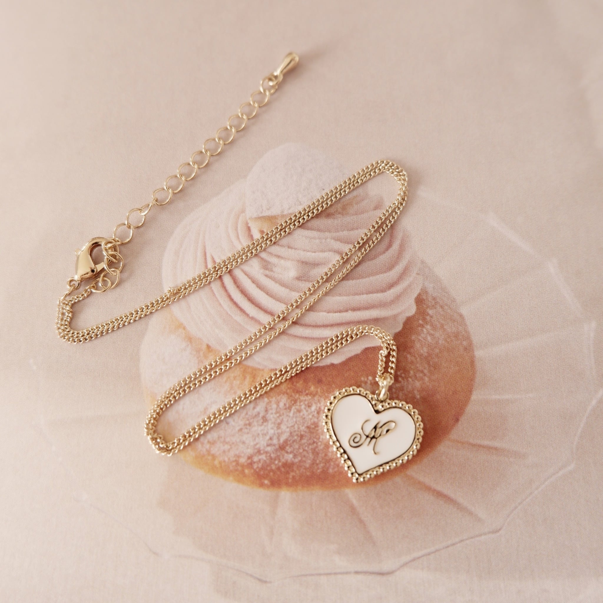 heart M necklace