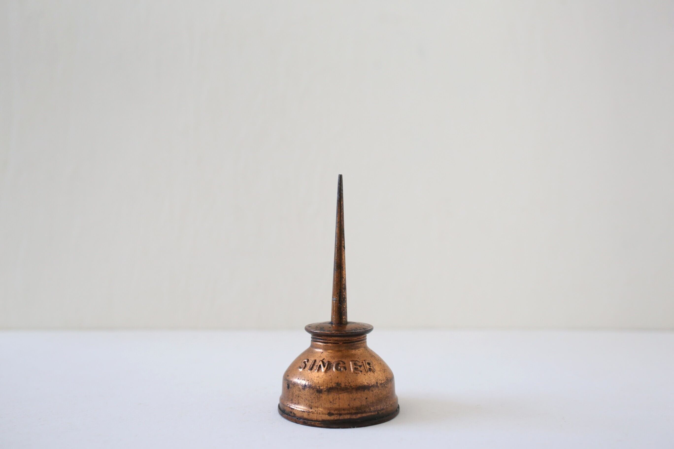 フランス アンティーク ヴィンテージ SINGER シンガー 油差し オイル缶 N-01589