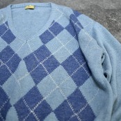 linen blend argyle knit
