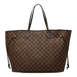 ルイ ヴィトン ダミエ ネヴァーフルGM トートバッグ ショルダーバッグ N51106 ブラウン PVC レザー レディース LOUIS VUITTON 【中古】