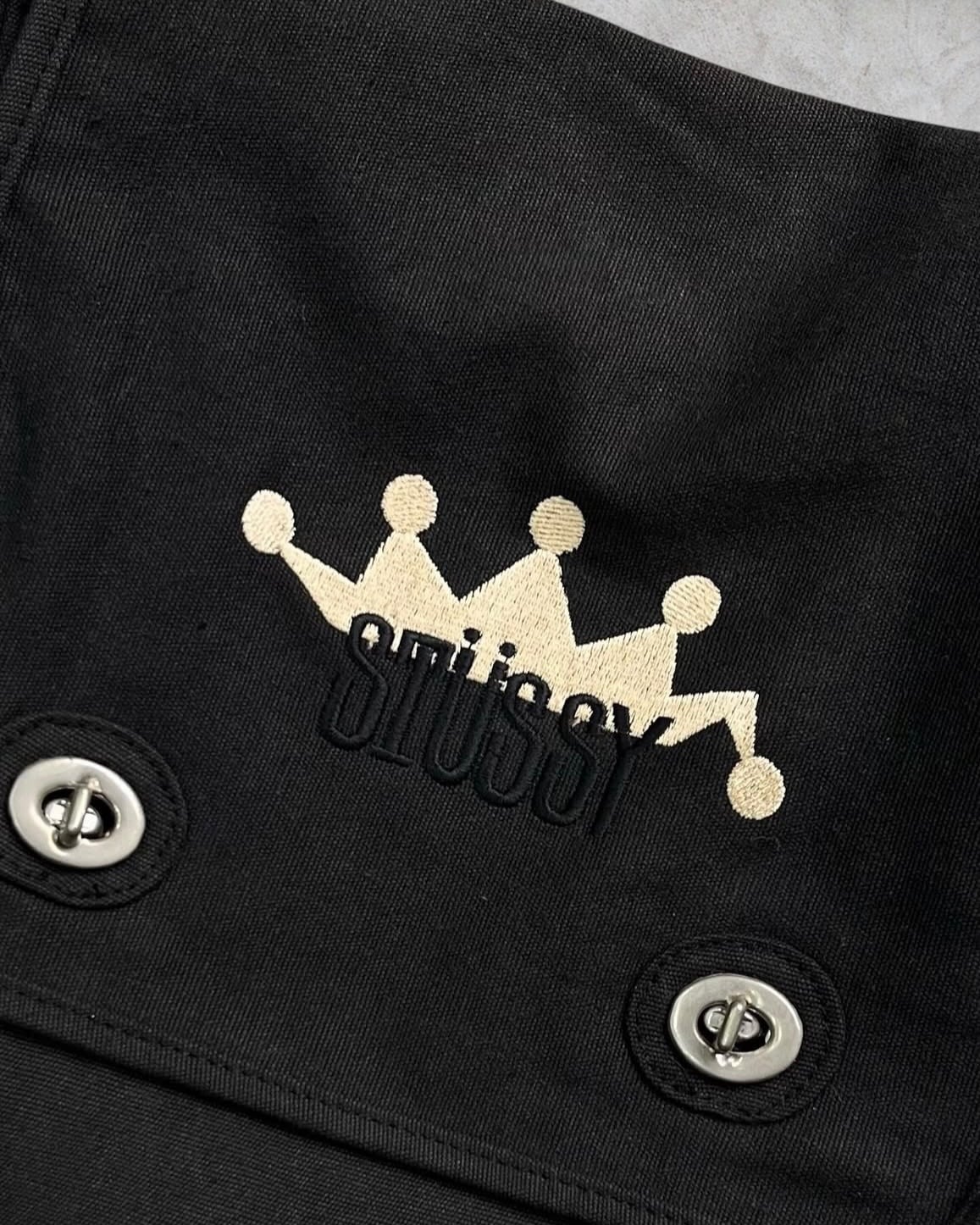 80's~90's old stussy Design Messenger Bag “折れクラウン”【Other