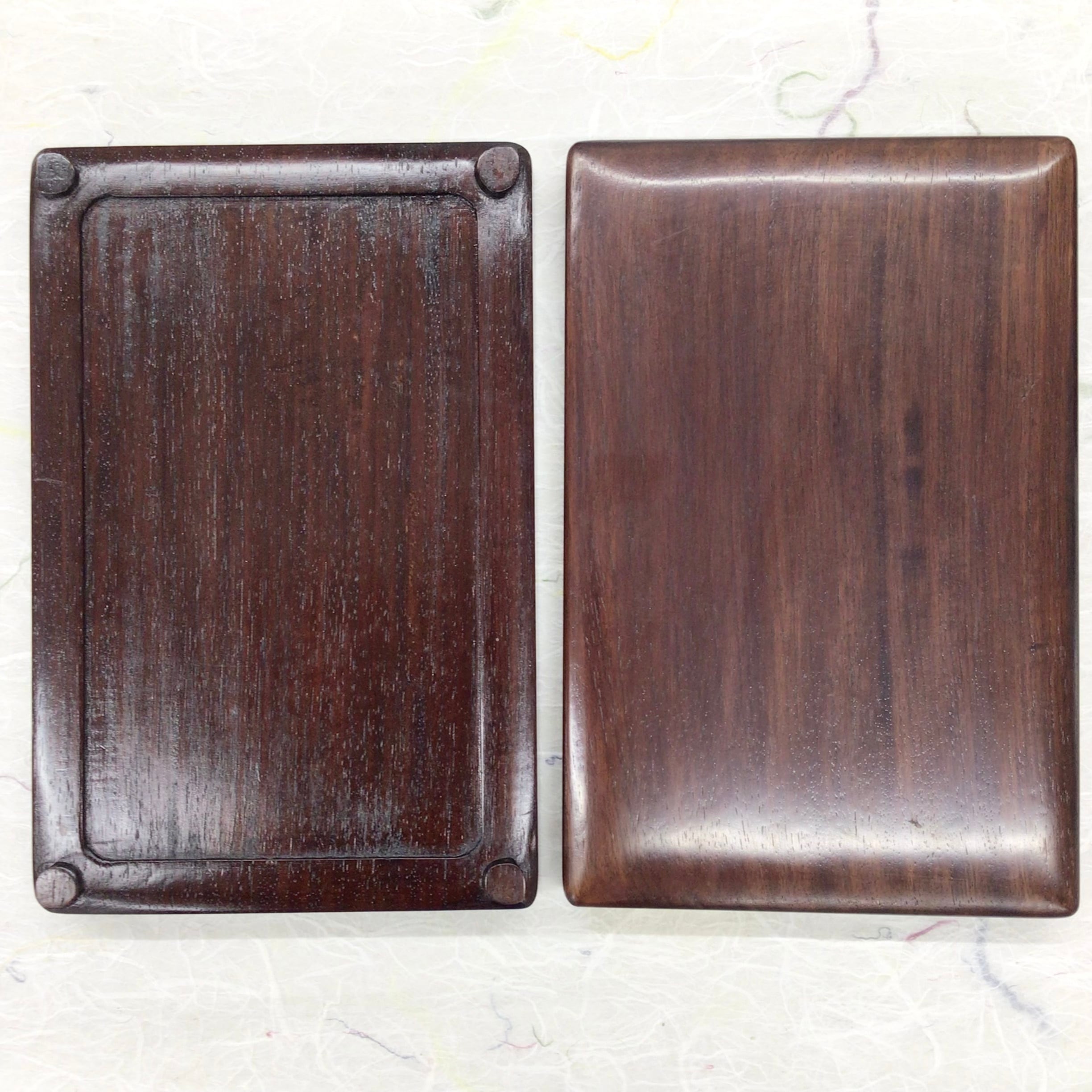 汾河澄泥硯(ふんがちょうでいけん) 長方彫花硯 9インチ (あ) | 書道と