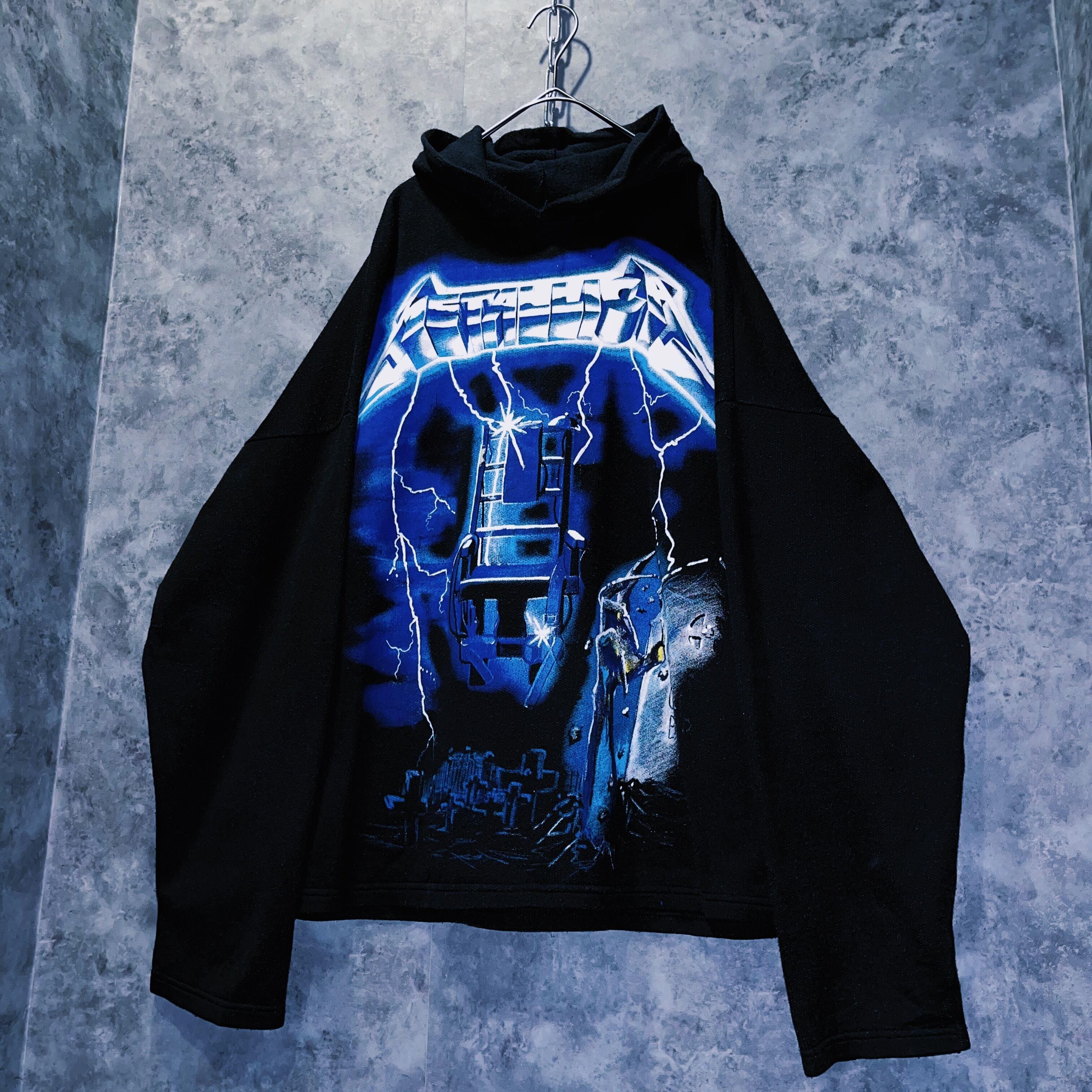 doppio】vintage “METALLICA” Ride the Lightning”logo print design