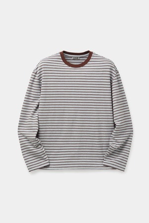 [COOR] Multi-Color Stripe Long Sleeve T-Shirt (Blue/Burgundy) 正規品 韓国ブランド 韓国通販 韓国代行 韓国ファッション クール クーア クアー COOR 日本 店舗