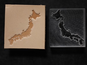 【アクリル刻印】日本地図　レザークラフト用