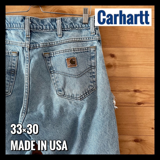 【Carhartt】90s USA製 ジーンズ デニム ジーパン 33×30 カーハート US古着